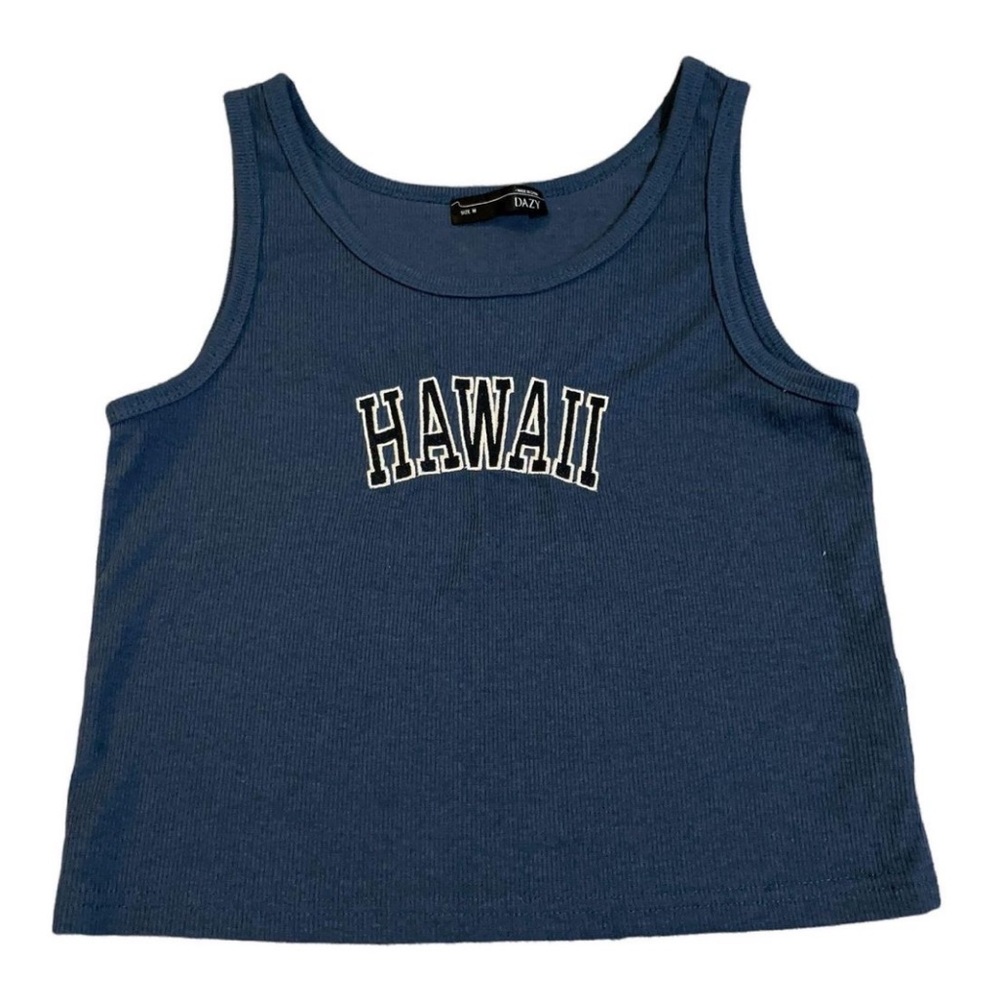 Embroidered Cropped Tank Top